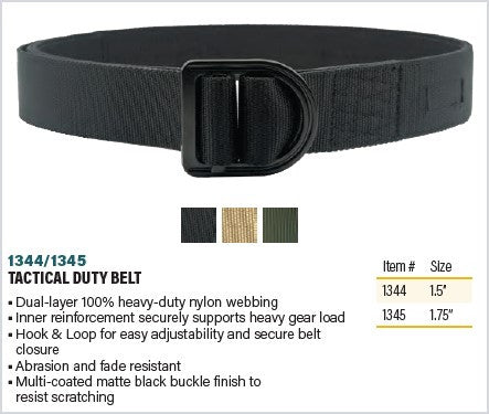 Reinforced Tactical Duty Belt 1.75” - Dual-Layer Design with Tough Zinc Alloy Buckle