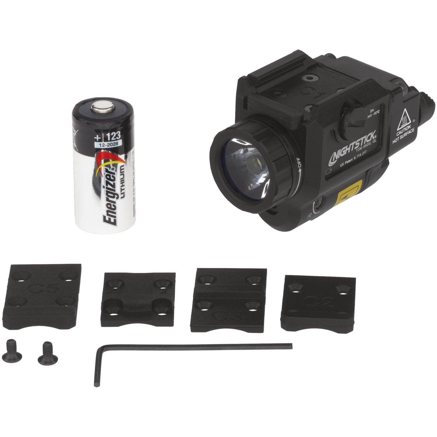 Compact Weapon-Mounted Light w/Green Laser