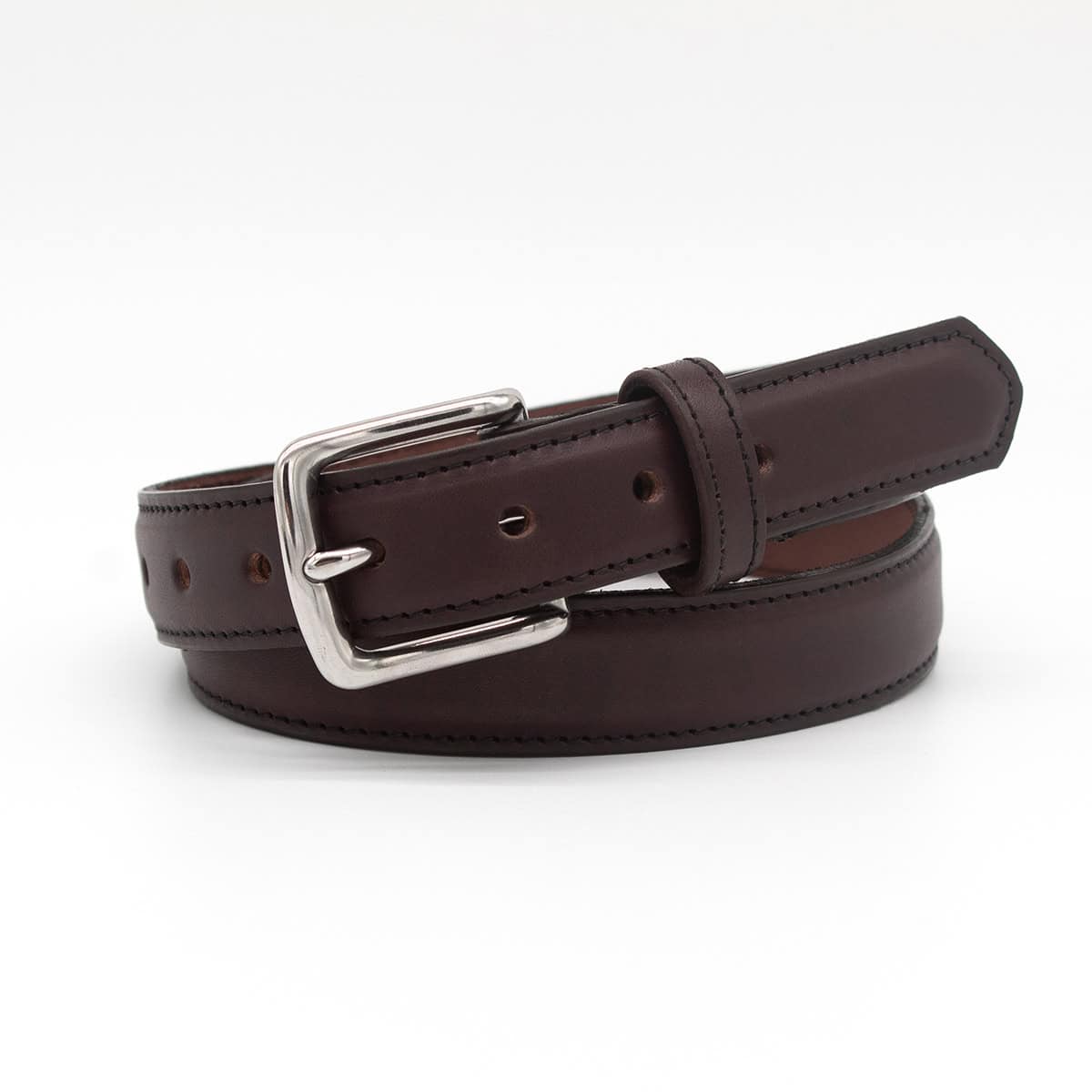Boston Leather 1.25″ Feathered Edge Dress Belt