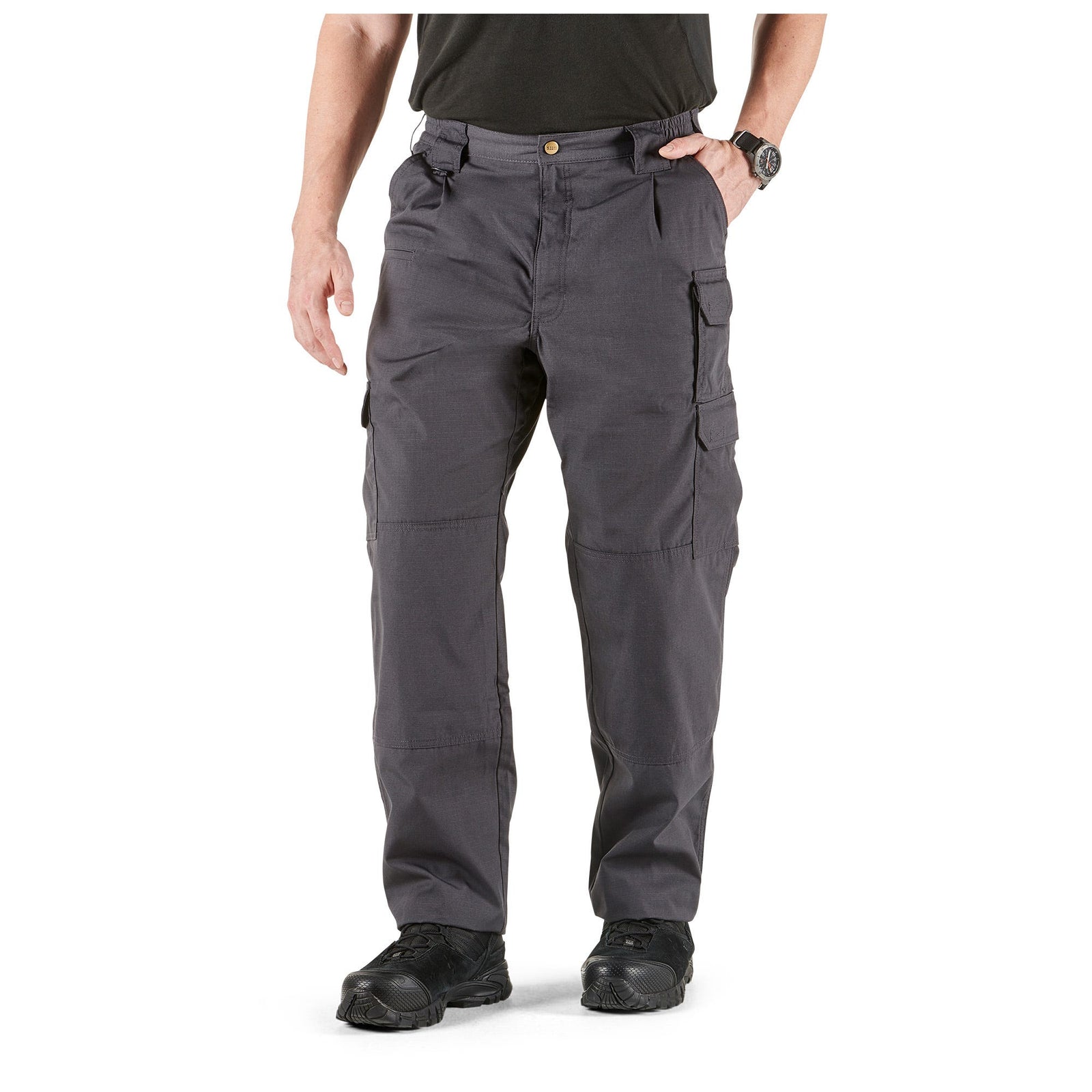 Person wearing tactical cargo pants