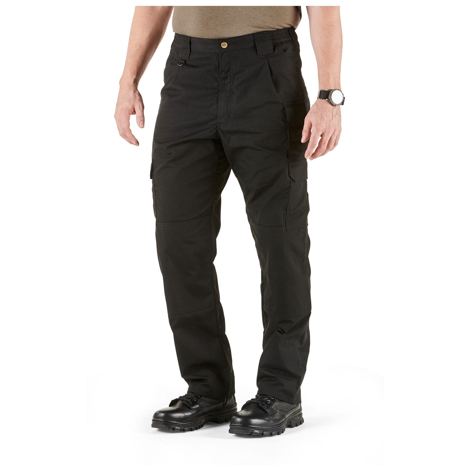 Person wearing tactical cargo pants