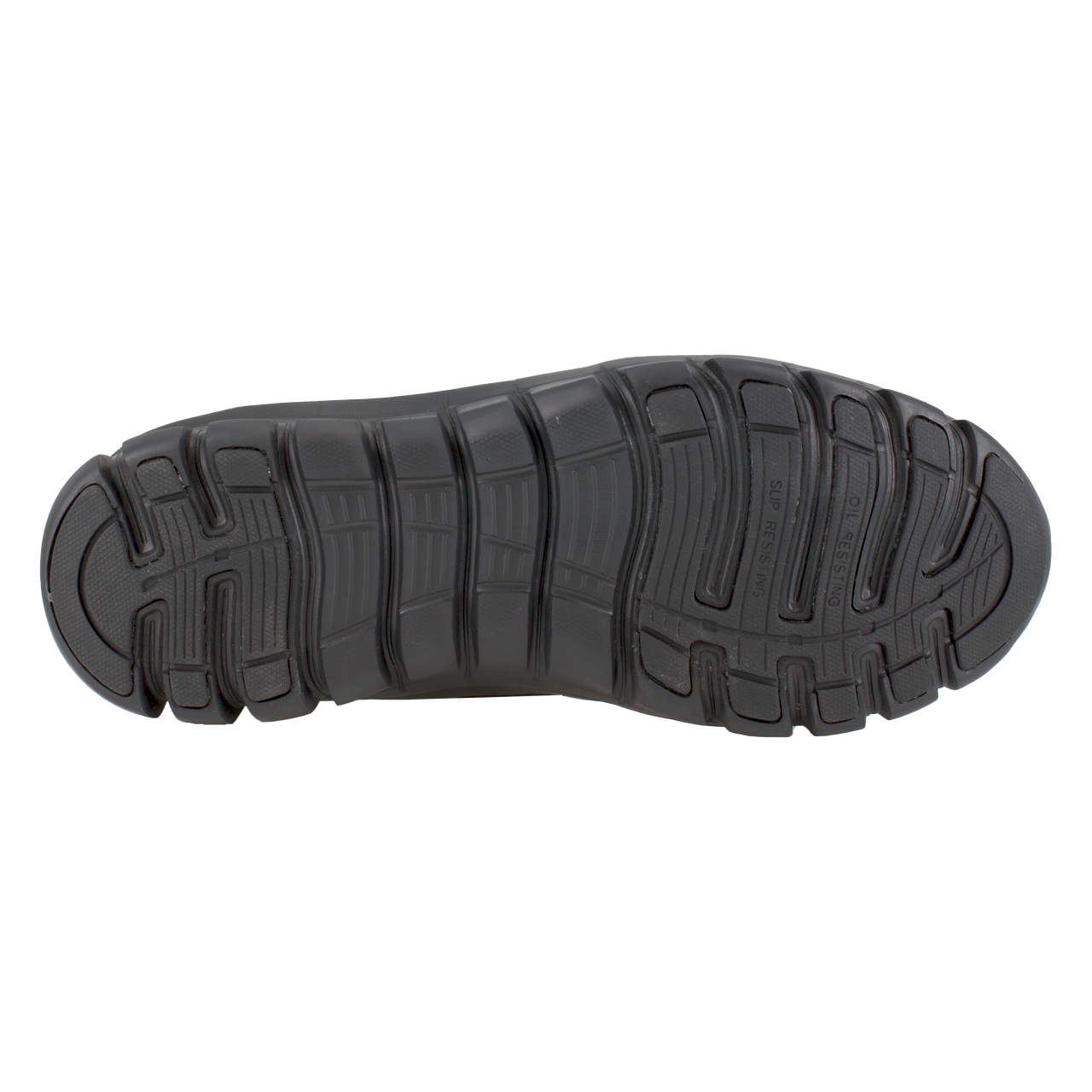 Black sole of a shoe on a white background