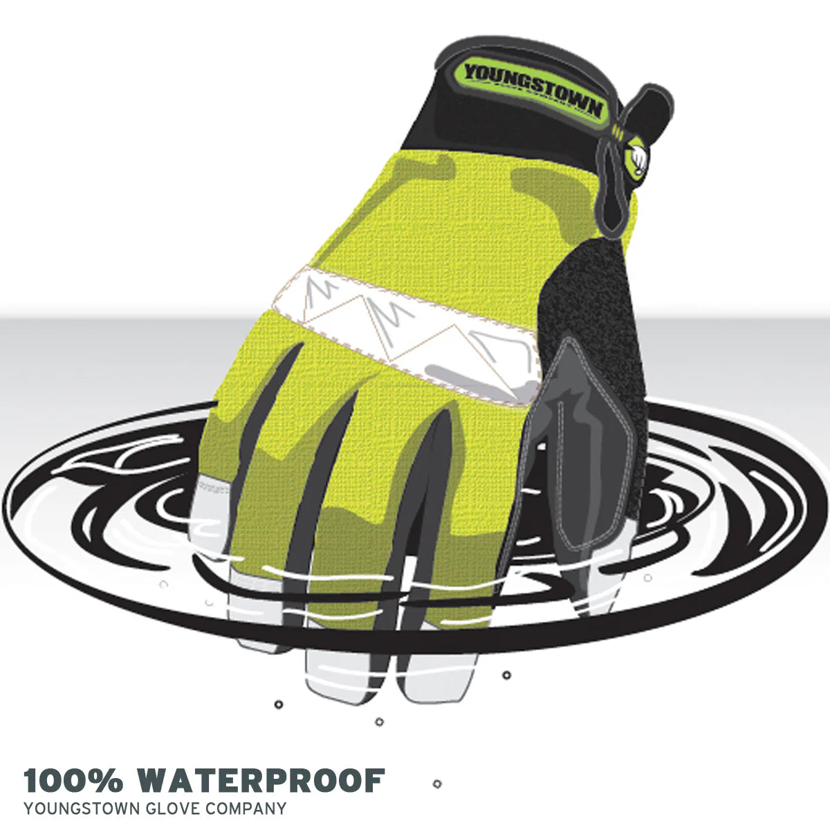 Safety Lime Winter Gloves
