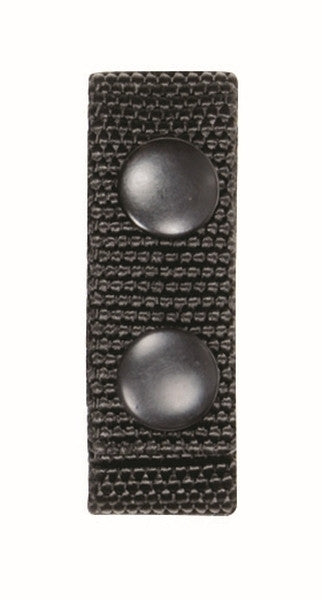 Ballistic Standard Belt Keepers 7/8", Fits: 2"W Duty Belt, Black, Black Snaps