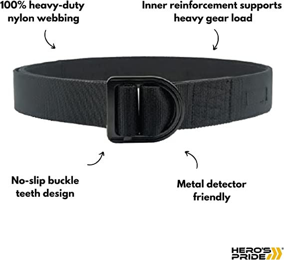 Reinforced Tactical Duty Belt 1.5” - Dual-Layer Design with Tough Zinc Alloy Buckle