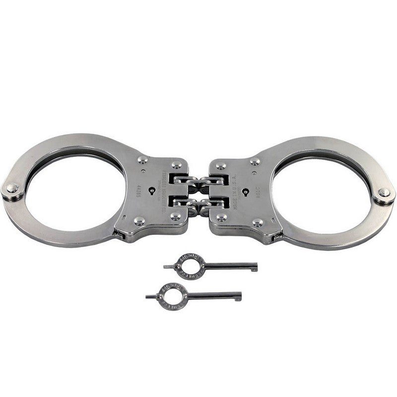 Peerless Model 801C Hinge-Linked Push Pin Handcuffs & Keys