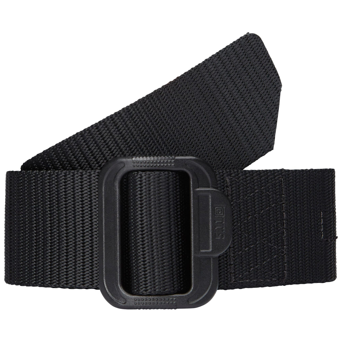 Black belt with a buckle on a white background