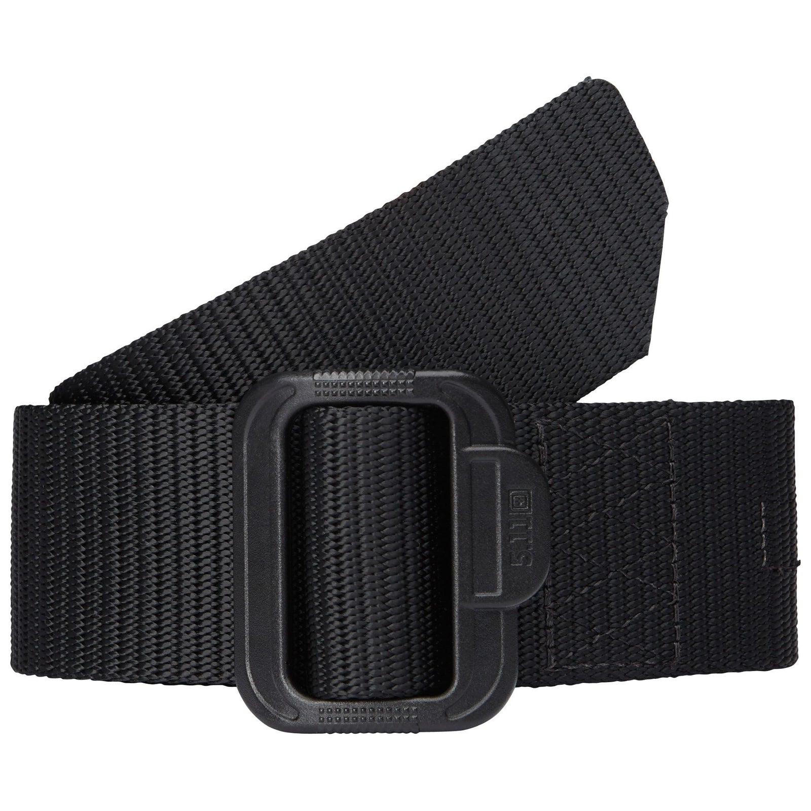 Black belt with a buckle on a white background