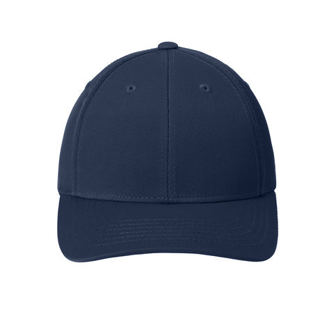 Navy blue baseball cap on a white background