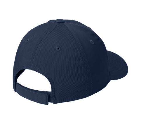 Navy blue baseball cap on a white background