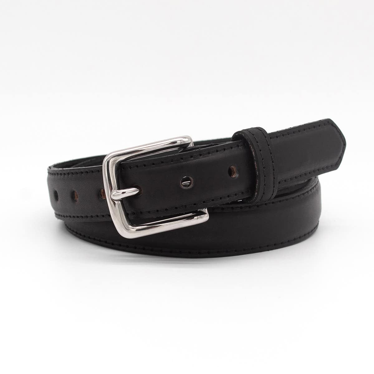 Boston Leather 1.25″ Feathered Edge Dress Belt