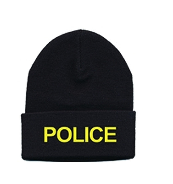 POLICE Watch Cap, Med Gold/Black, One Size