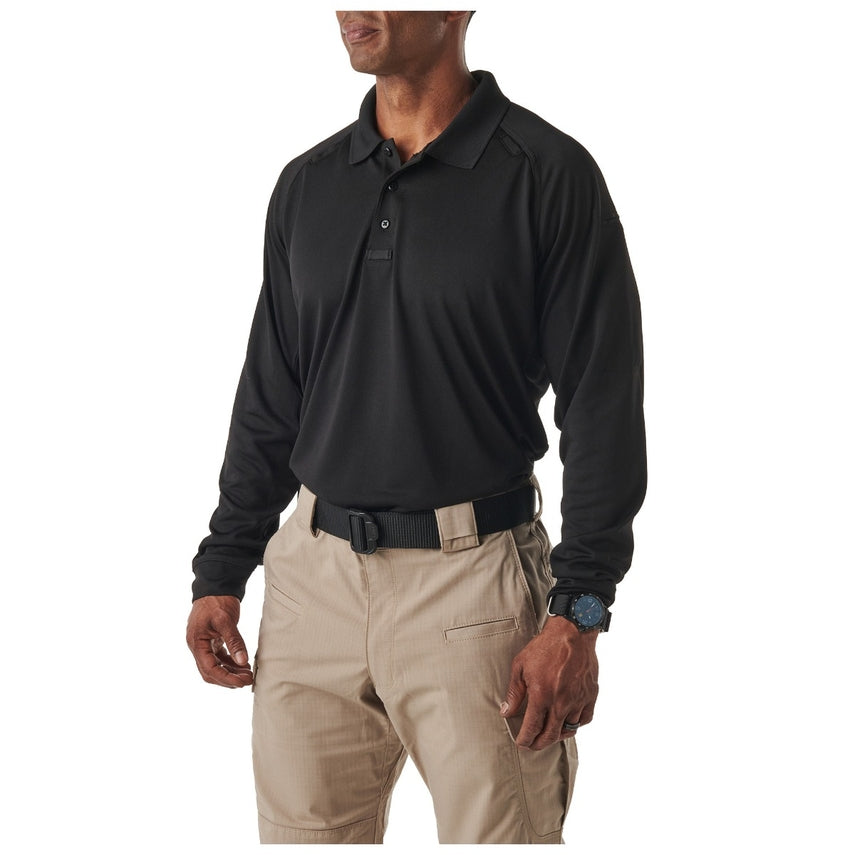 5.11 Tactical - Performance Polo - Long Sleeve Black (019) Alt View #1