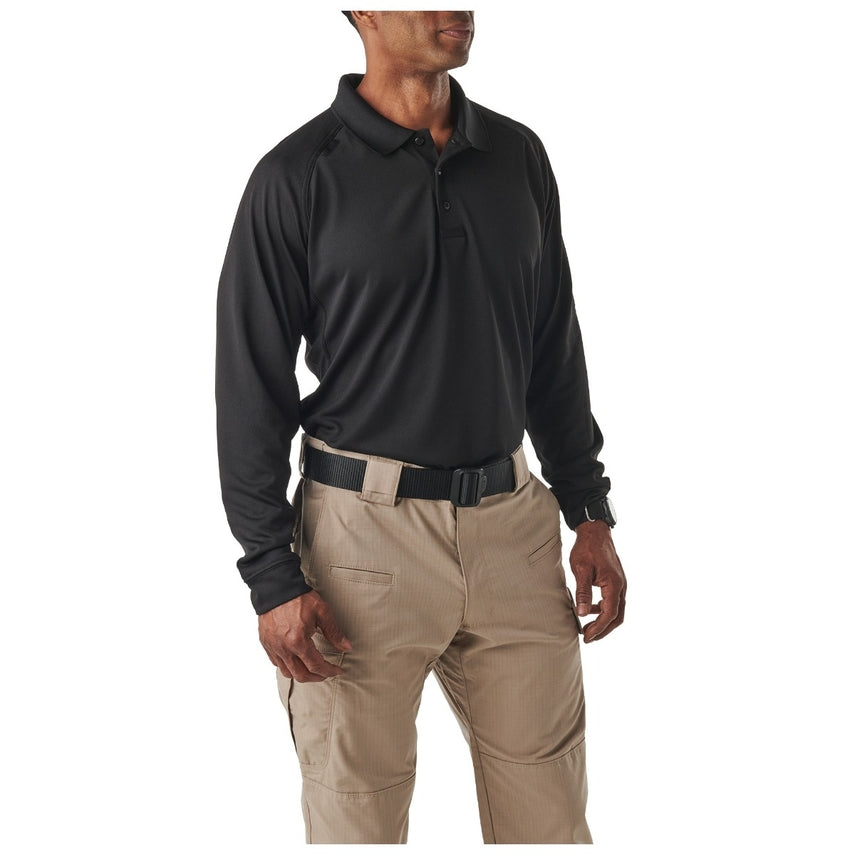 5.11 Tactical - Performance Polo - Long Sleeve Black (019) Alt View #2