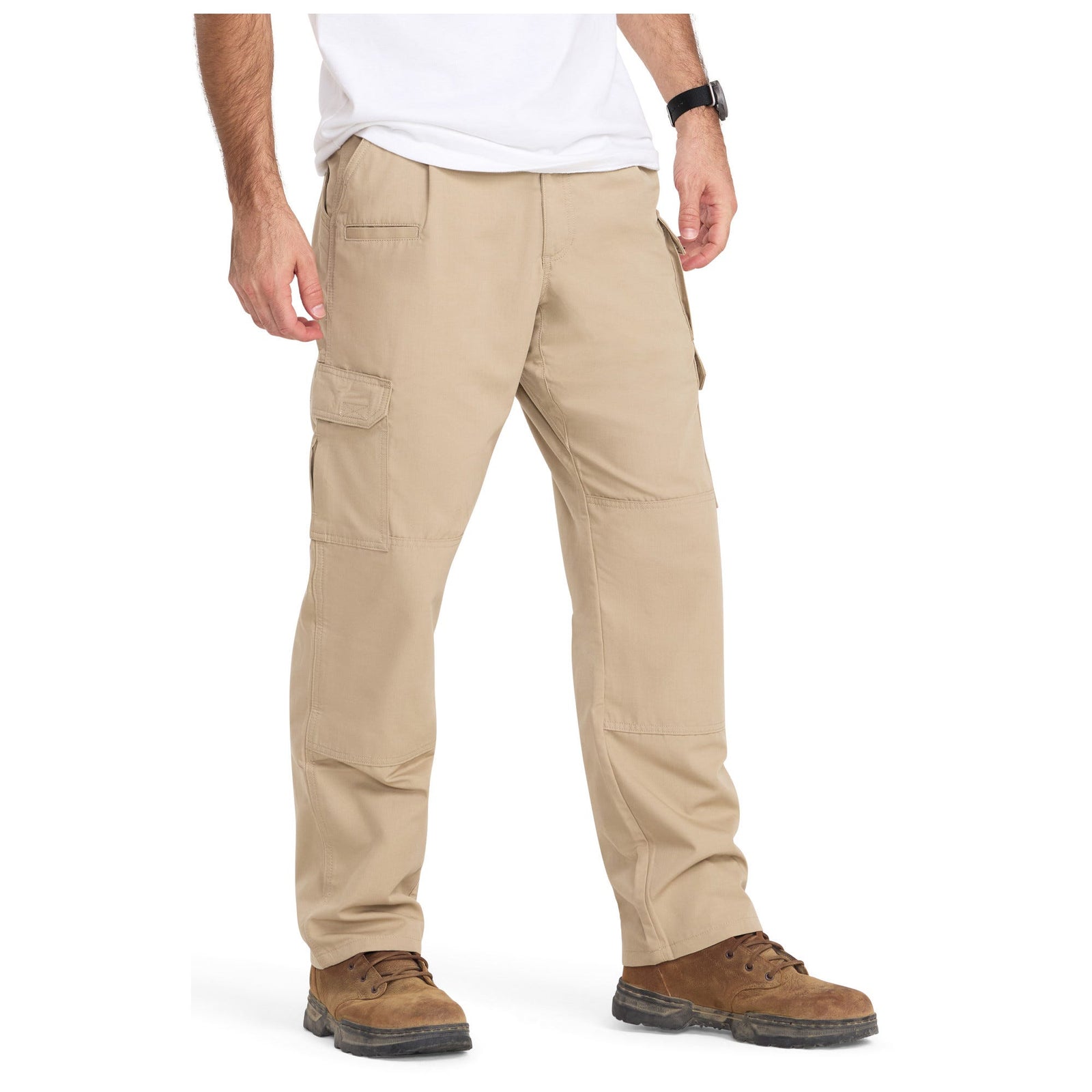 Person wearing tactical cargo pants