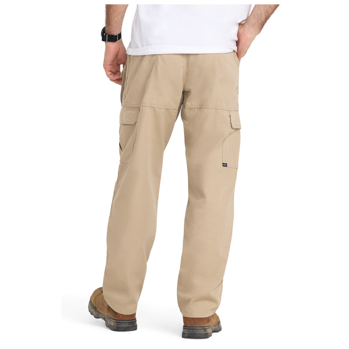 Person wearing tactical cargo pants