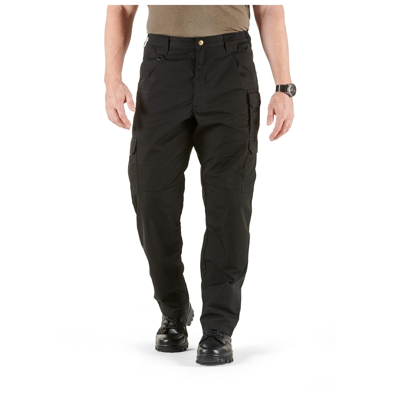 Person wearing tactical cargo pants
