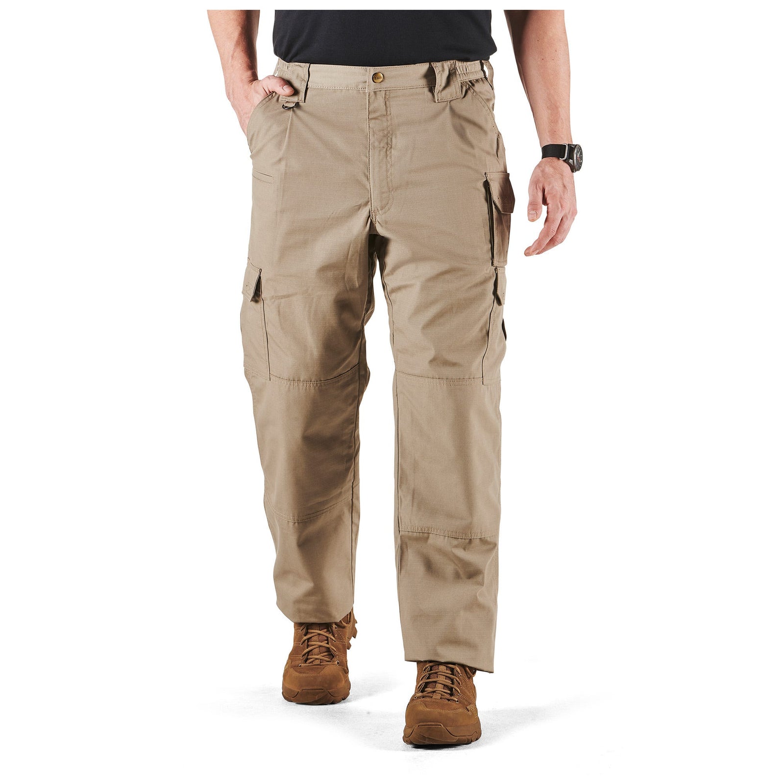 Person wearing tactical cargo pants