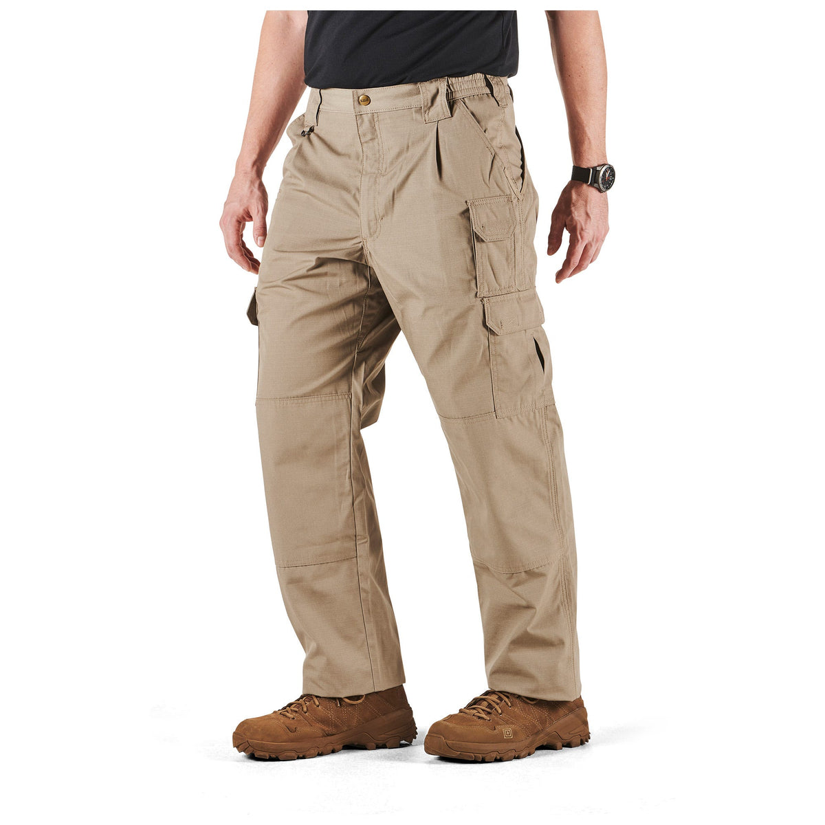 Person wearing tactical cargo pants