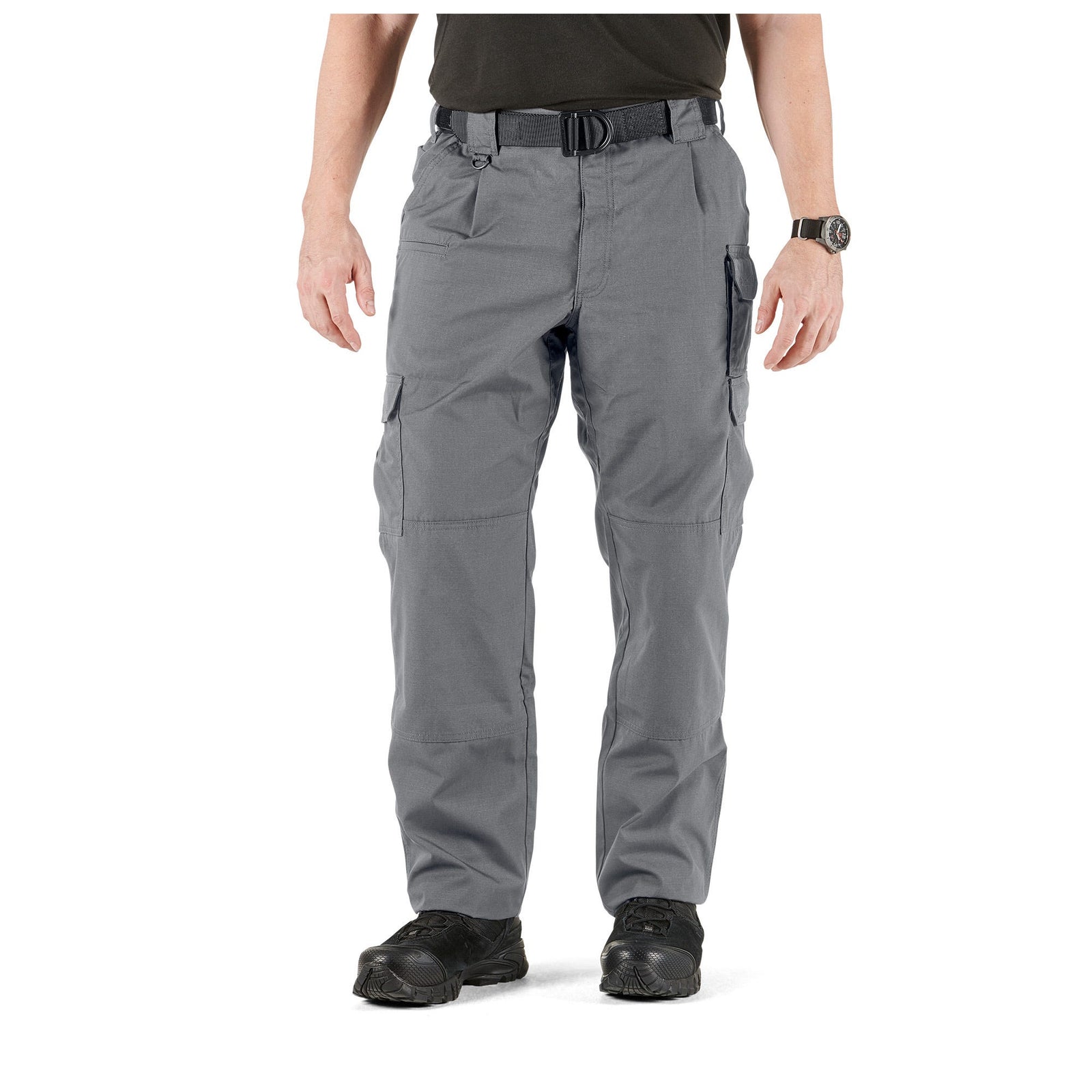 Person wearing tactical cargo pants