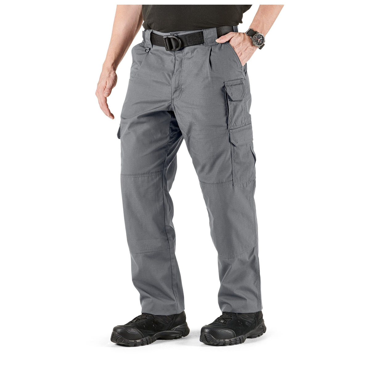 Person wearing tactical cargo pants
