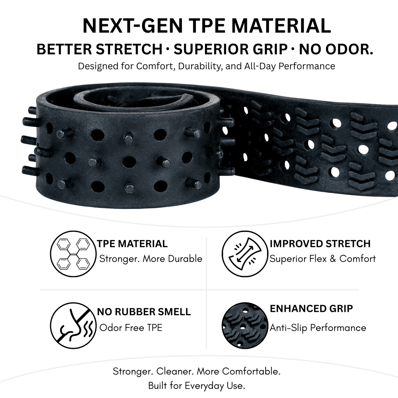 Adjustable Shirt Keeper Belt – Low-Profile Shirt Stay (Black/White)