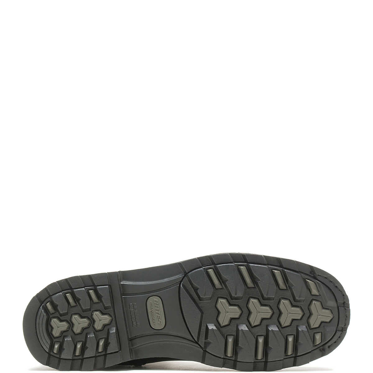Black sole of a shoe on a white background
