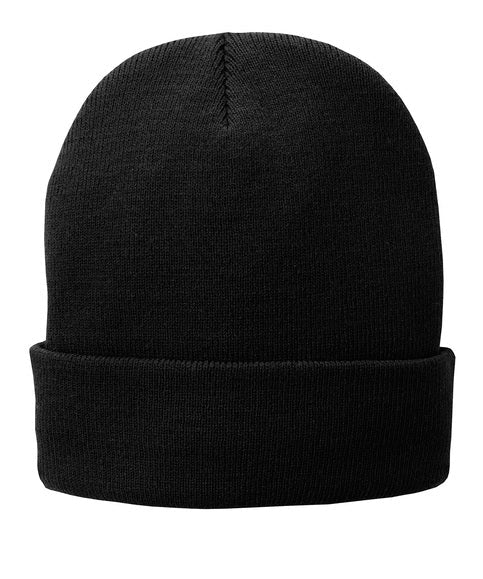Black beanie on a white background