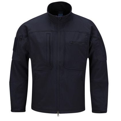 Black tactical jacket on a white background