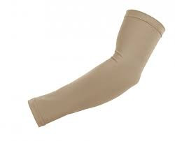 Beige arm sleeve on a white background