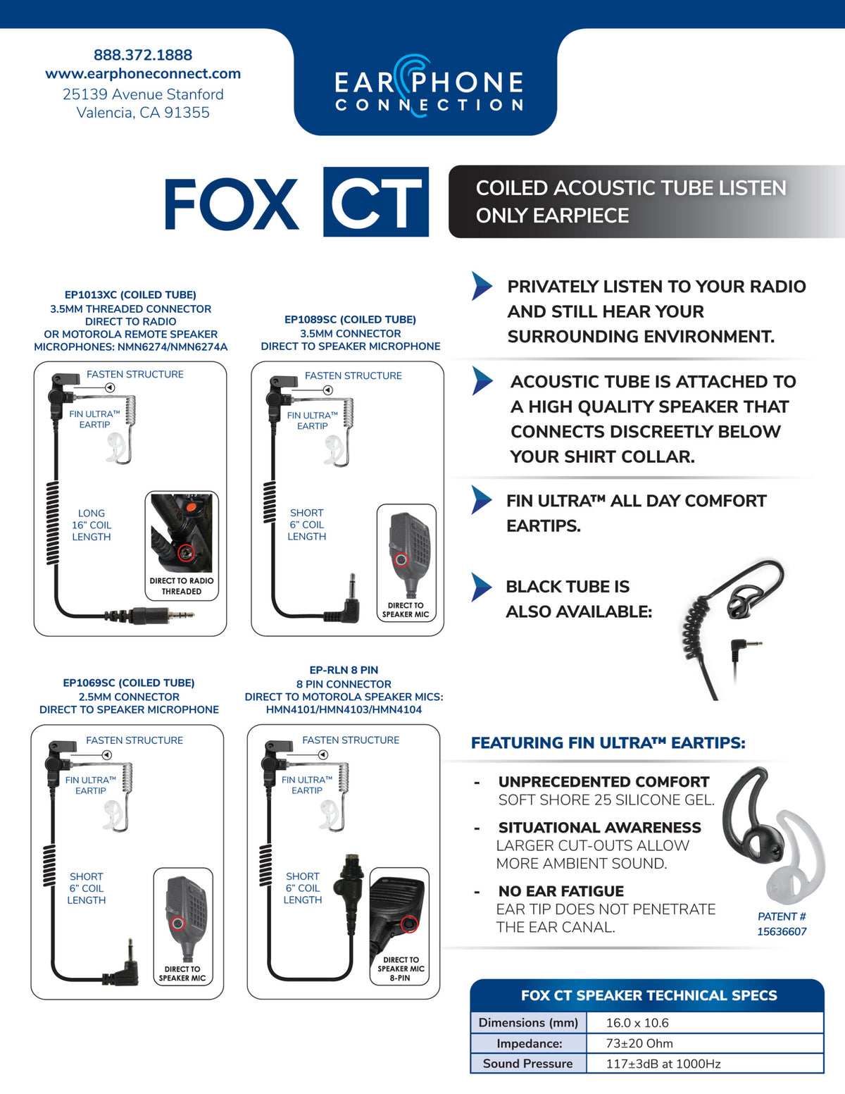 Fox Listen Only Earpiece