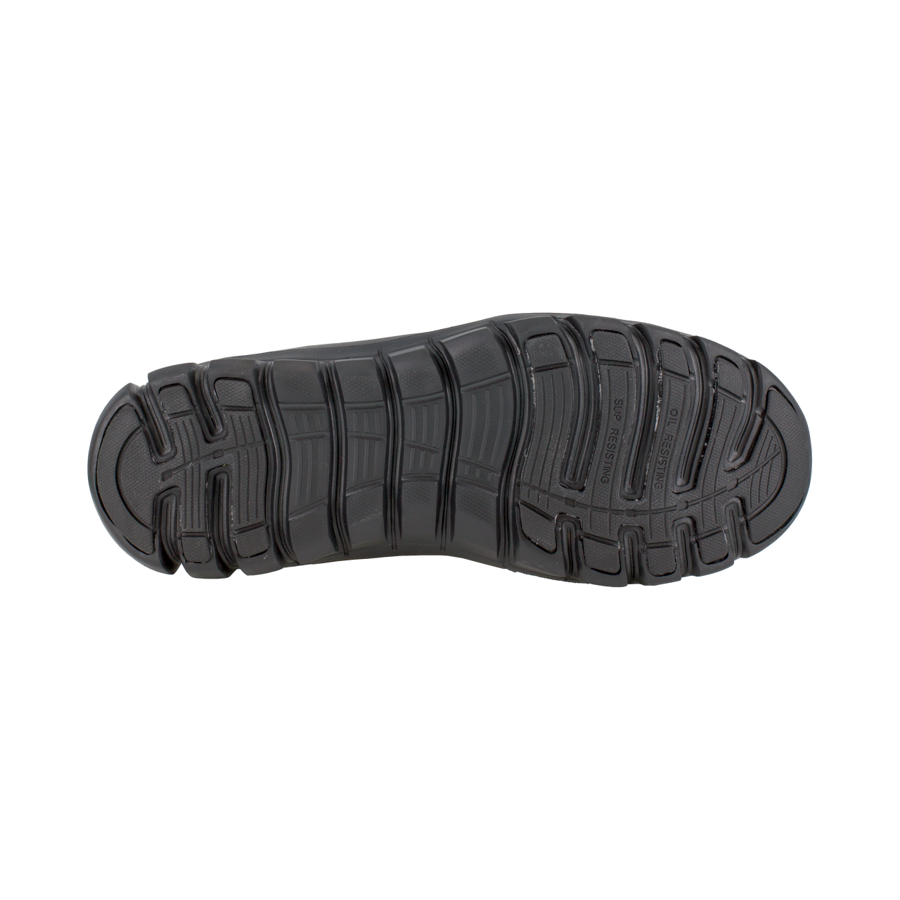 Black sole of a shoe on a white background