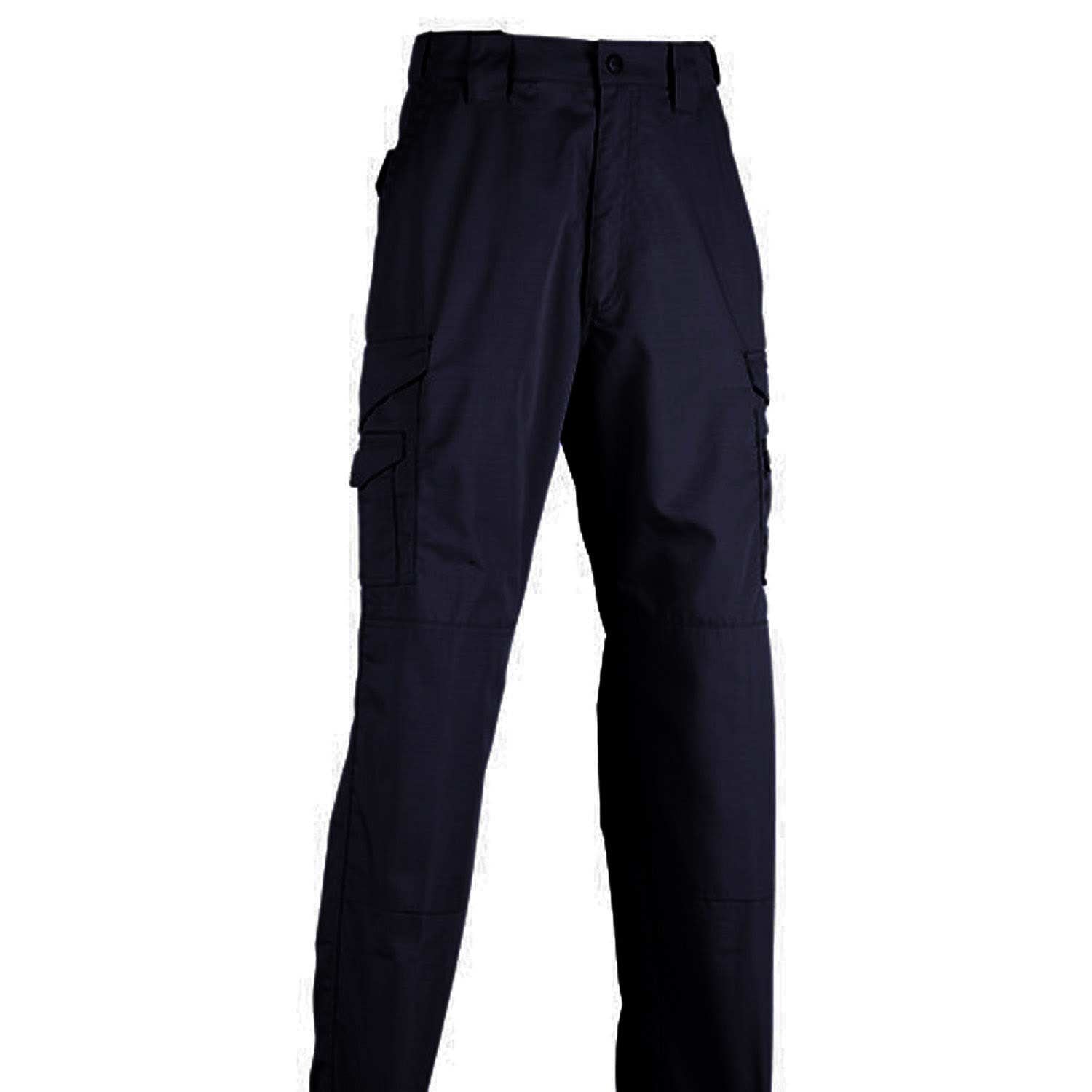 Black cargo pants on a white background