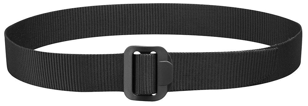 Black belt with a buckle on a white background