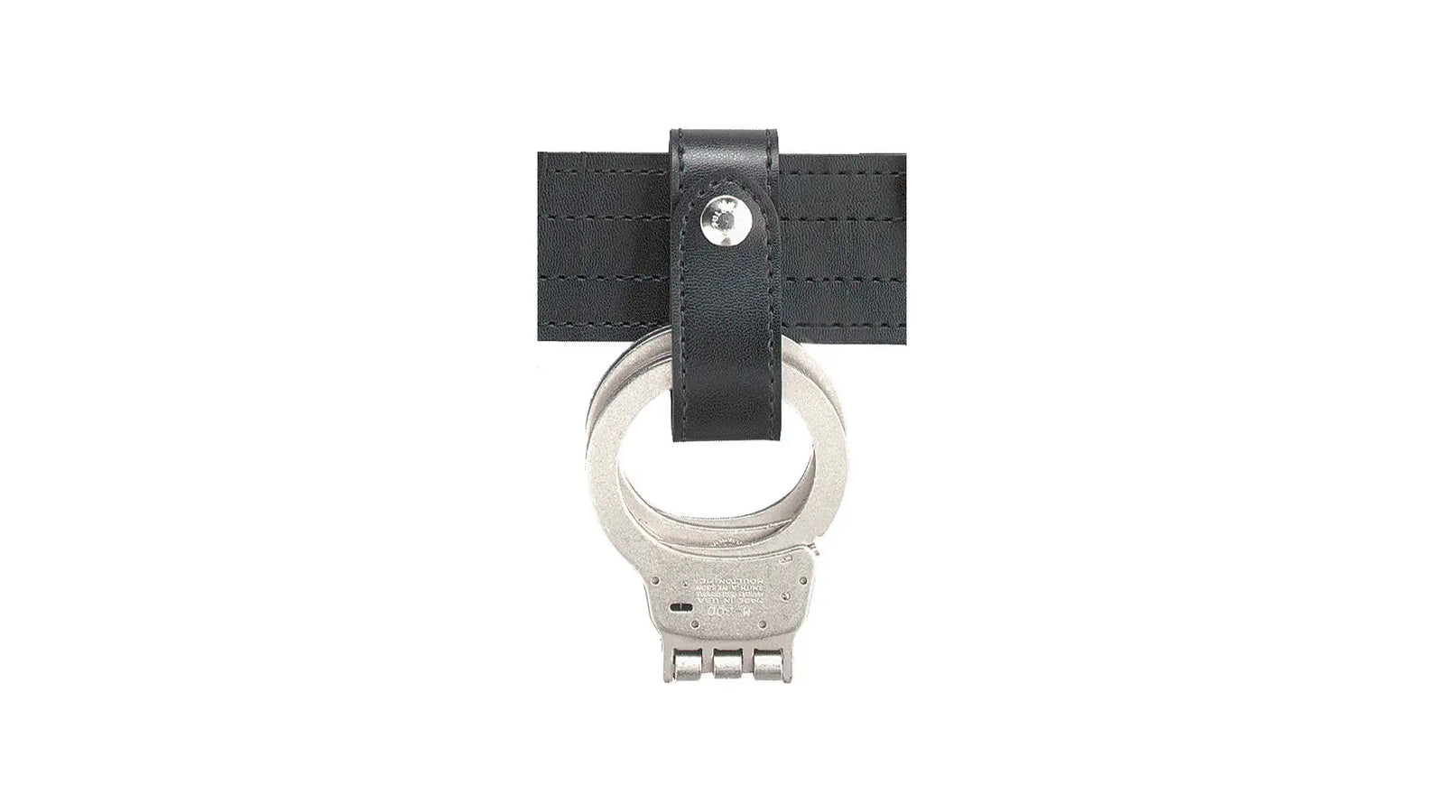 Handcuff snaped to belt