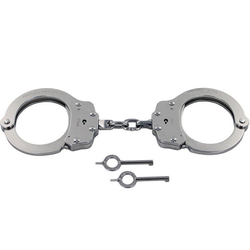Peerless Model 700C Chain-Linked Handcuffs & Keys - Push Pin Lock
