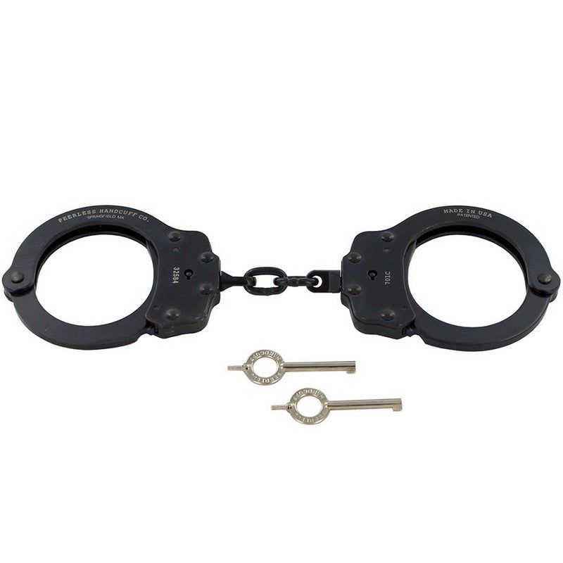 Peerless Model 701C Chain-Linked Handcuffs & Keys - Push Pin Lock