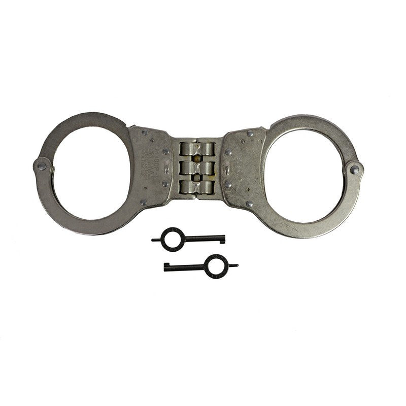 Smith & Wesson Pin Lock Hinge-Linked Handcuffs & Keys, Nickel